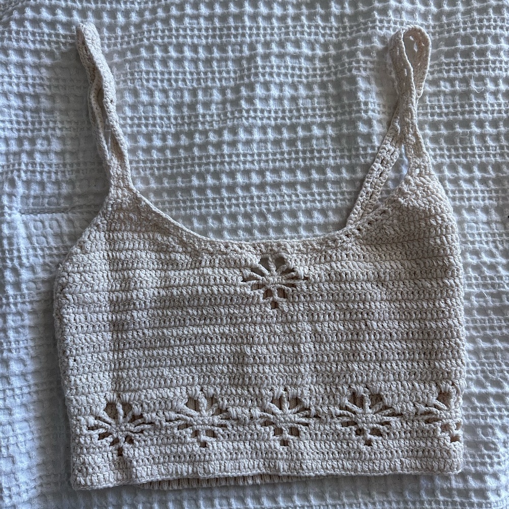 Free People Crochet Crop Top